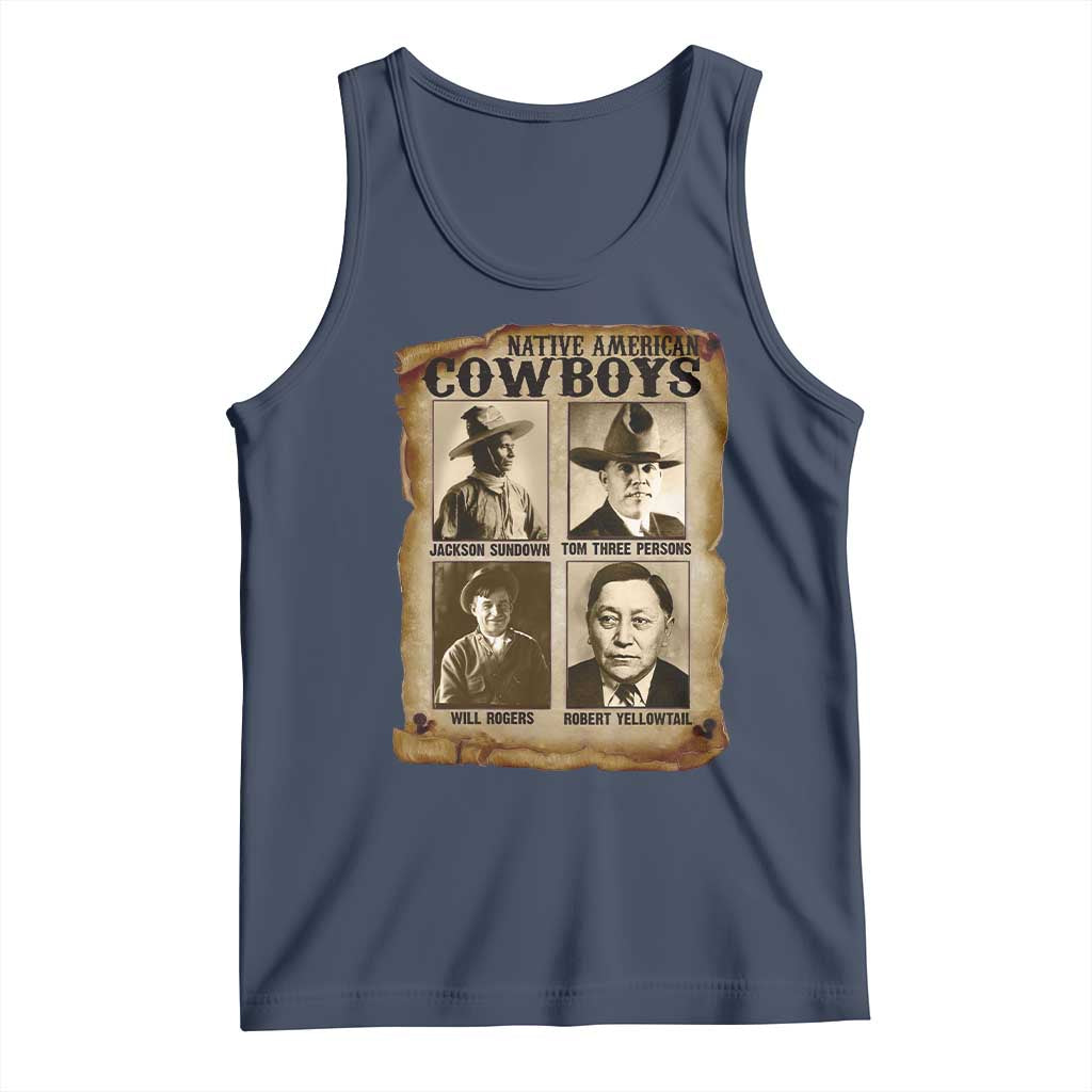Native American Cowboy Legends Tank Top Vintage Western Rodeo TS11 Navy Print Your Wear