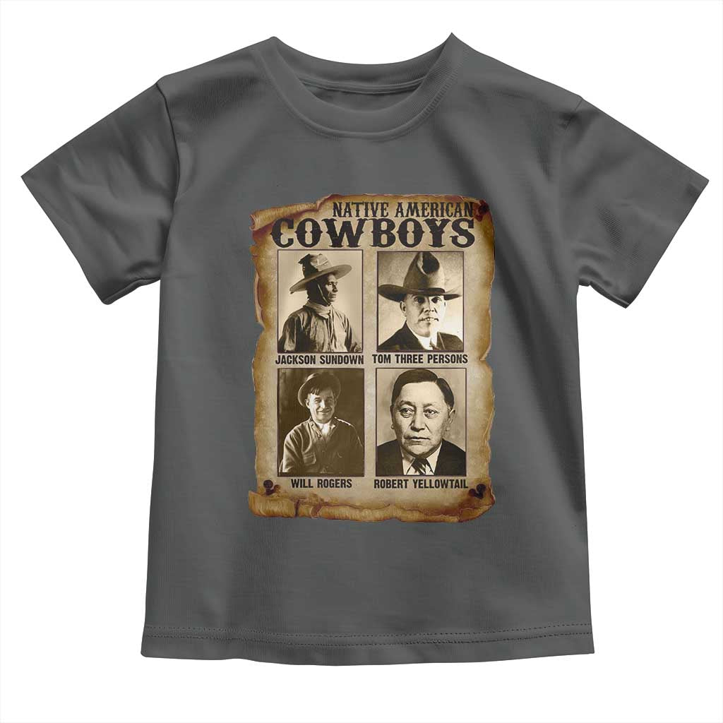 Native American Cowboy Legends Toddler T Shirt Vintage Western Rodeo TS11 Dark Heather Print Your Wear