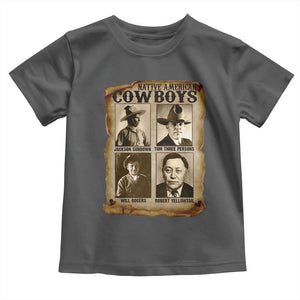 Native American Cowboy Legends Toddler T Shirt Vintage Western Rodeo TS11 Dark Heather Print Your Wear