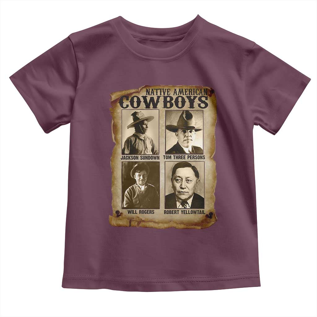 Native American Cowboy Legends Toddler T Shirt Vintage Western Rodeo TS11 Maroon Print Your Wear