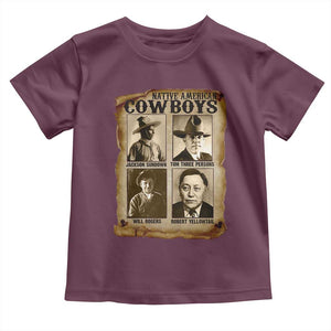 Native American Cowboy Legends Toddler T Shirt Vintage Western Rodeo TS11 Maroon Print Your Wear