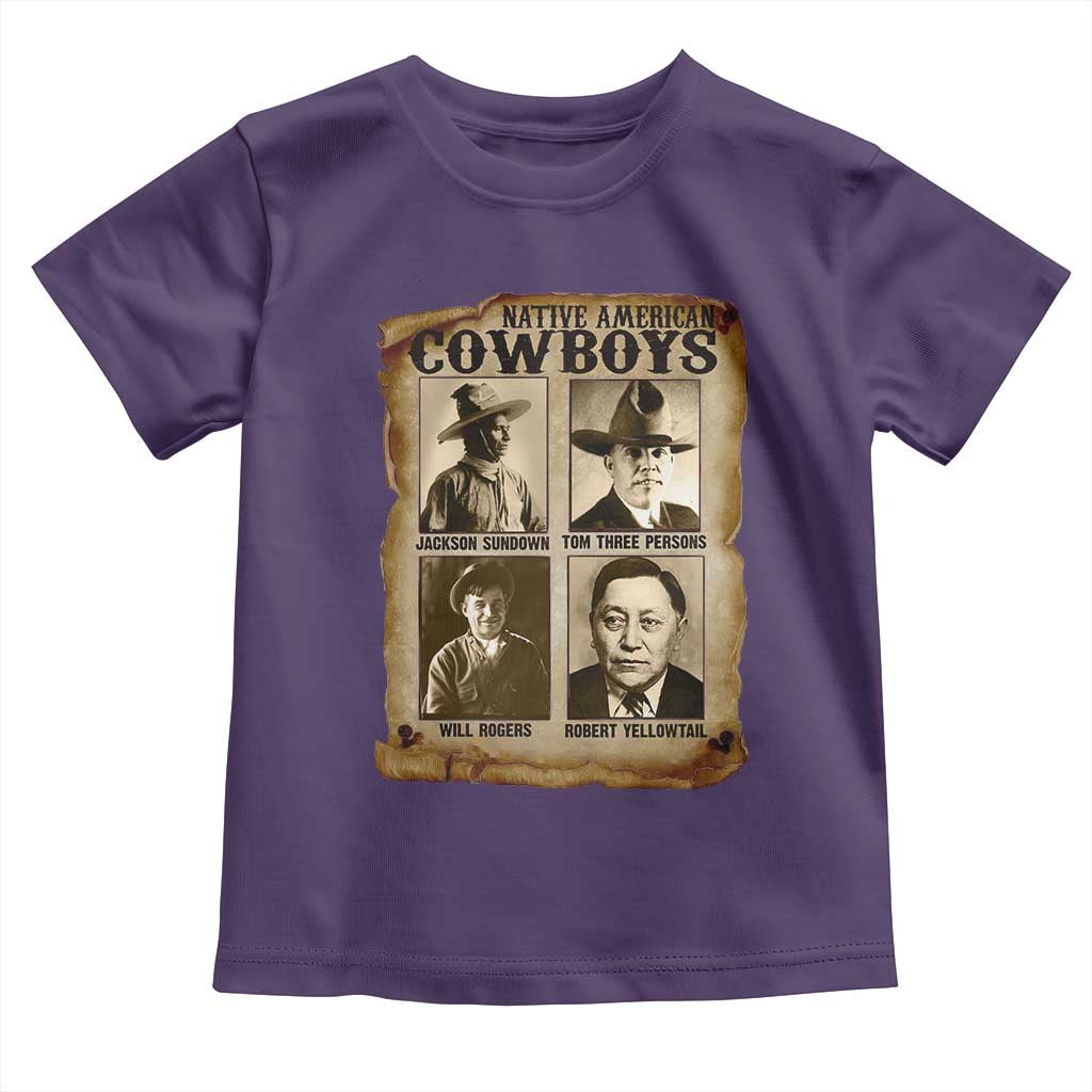 Native American Cowboy Legends Toddler T Shirt Vintage Western Rodeo TS11 Purple Print Your Wear
