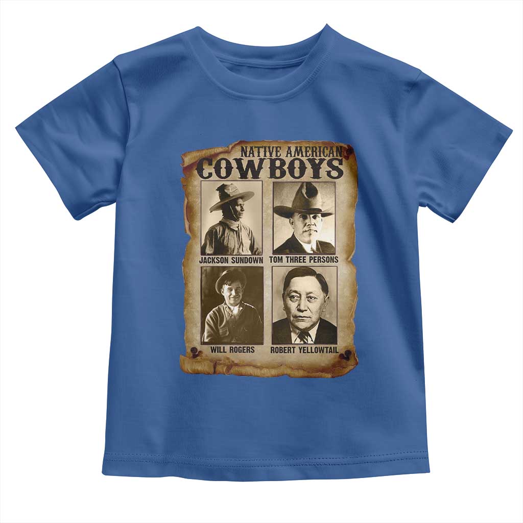 Native American Cowboy Legends Toddler T Shirt Vintage Western Rodeo TS11 Royal Blue Print Your Wear