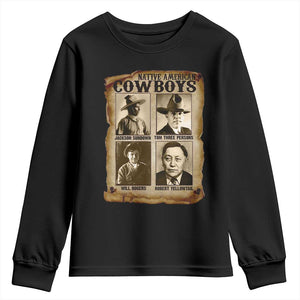 Native American Cowboy Legends Youth Sweatshirt Vintage Western Rodeo TS11 Black Print Your Wear