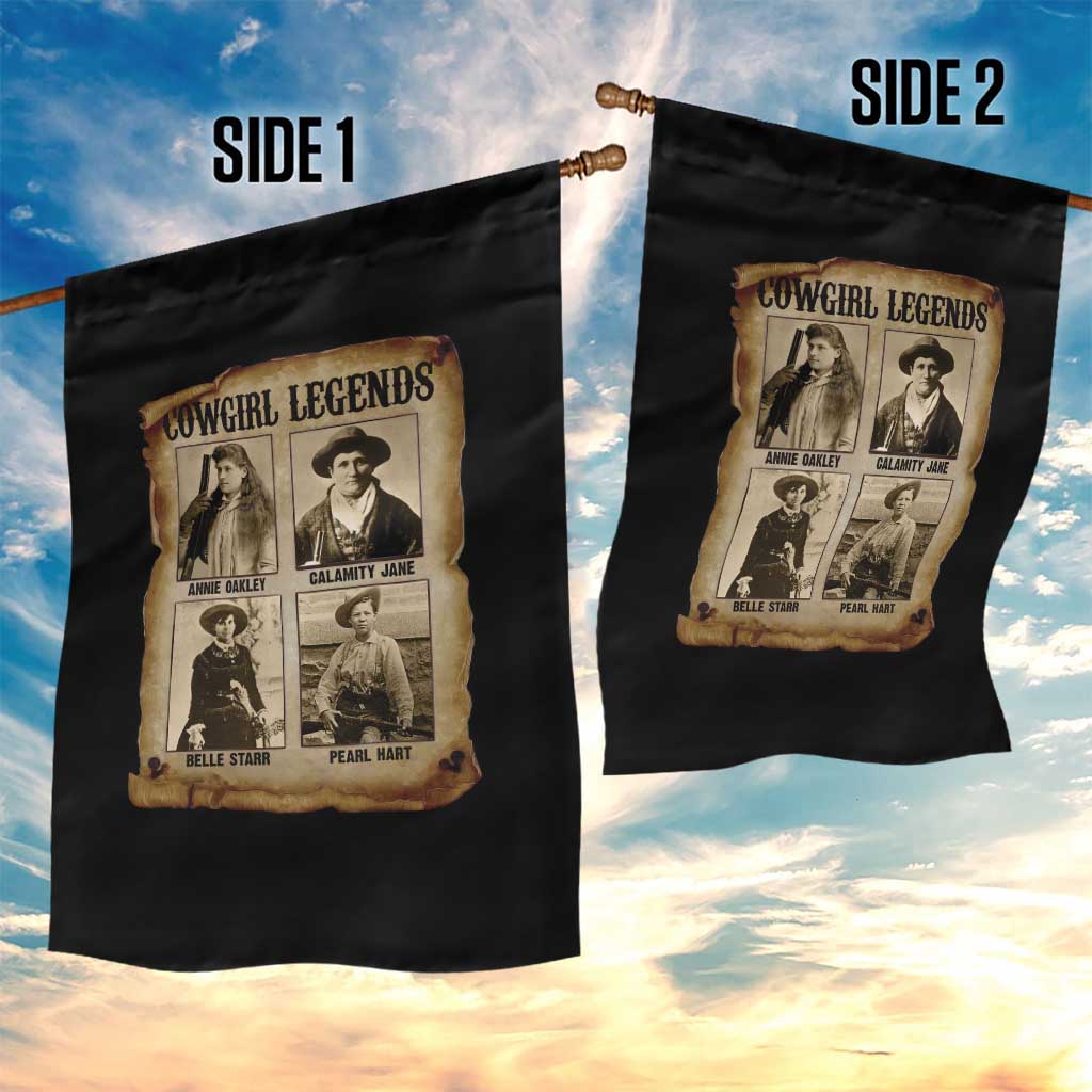 Cowgirl Legends Garden Flag Vintage Legendary American Old West TS11 Print Your Wear