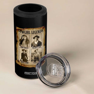 Cowgirl Legends 4 in 1 Can Cooler Tumbler Vintage Legendary American Old West TS11 Print Your Wear