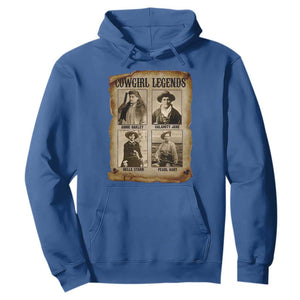 Cowgirl Legends Hoodie Vintage Legendary American Old West TS11 Royal Blue Print Your Wear