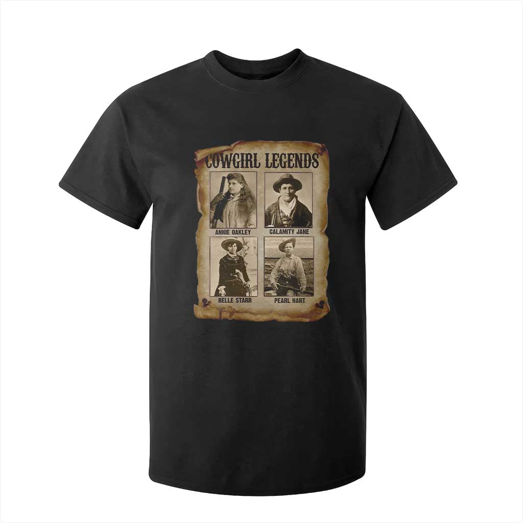 Cowgirl Legends T Shirt For Kid Vintage Legendary American Old West TS11 Black Print Your Wear