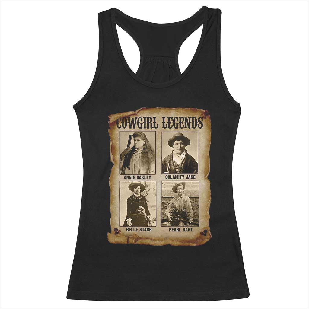 Cowgirl Legends Racerback Tank Top Vintage Legendary American Old West TS11 Black Print Your Wear