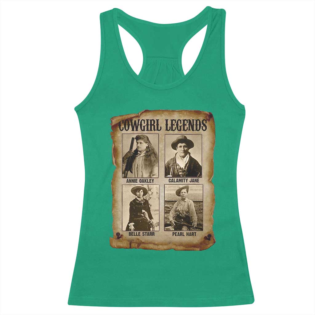 Cowgirl Legends Racerback Tank Top Vintage Legendary American Old West TS11 Irish Green Print Your Wear