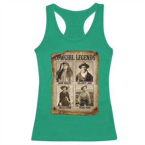 Cowgirl Legends Racerback Tank Top Vintage Legendary American Old West TS11 Irish Green Print Your Wear