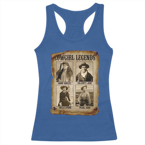 Cowgirl Legends Racerback Tank Top Vintage Legendary American Old West TS11 Royal Blue Print Your Wear