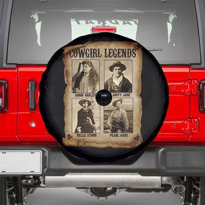 Cowgirl Legends Spare Tire Cover Vintage Legendary American Old West TS11 Black Print Your Wear