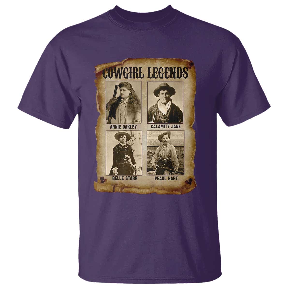 Cowgirl Legends T Shirt Vintage Legendary American Old West TS11 Purple Print Your Wear