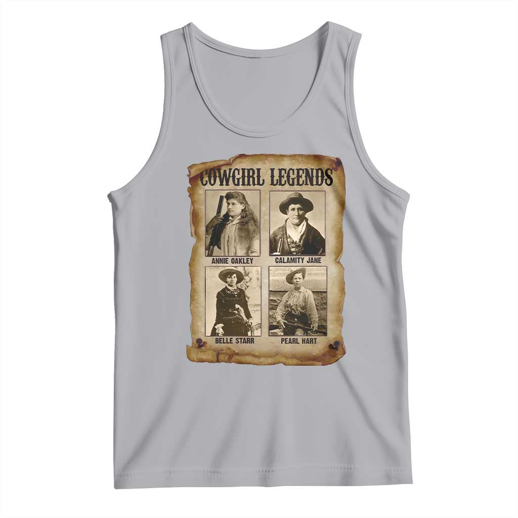 Cowgirl Legends Tank Top Vintage Legendary American Old West TS11 Athletic Heather Print Your Wear