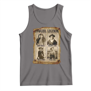 Cowgirl Legends Tank Top Vintage Legendary American Old West TS11 Deep Heather Print Your Wear