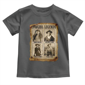 Cowgirl Legends Toddler T Shirt Vintage Legendary American Old West TS11 Dark Heather Print Your Wear