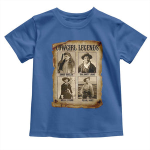 Cowgirl Legends Toddler T Shirt Vintage Legendary American Old West TS11 Royal Blue Print Your Wear