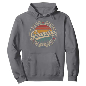 Grandpa The Man The Myth The Bad Influence Hoodie Retro Forest Father's Day
