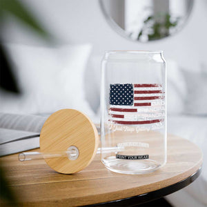 Dad Grandpa Great Grandpa I Just Keep Getting Better Glass Can Vintage American Flag Father's Day