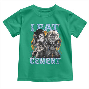 I Eat Cement Funny Alpha Wolf Meme Toddler T Shirt Stupid Brainrot Meme Edging Werewolf Boootleg Graphic