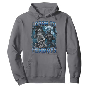 I Goon to Femboys Funny Edging Alpha Wolf Hoodie Stupid Brainrot Meme