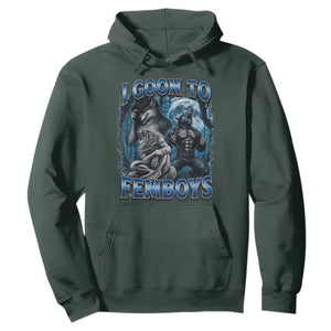 I Goon to Femboys Funny Edging Alpha Wolf Hoodie Stupid Brainrot Meme