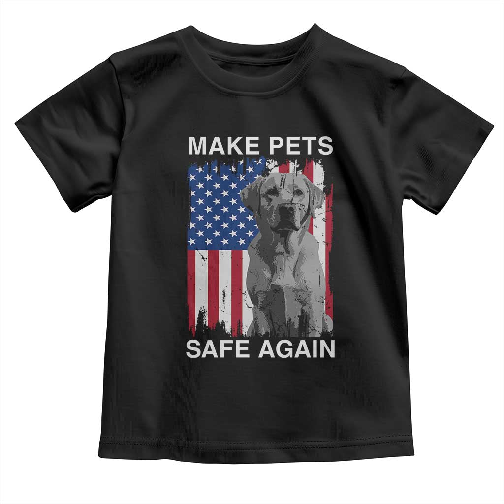 Trump Supporter Baby Shirt Make Pets Safe Again Dog Vintage American Flag TS11 Black Print Your Wear