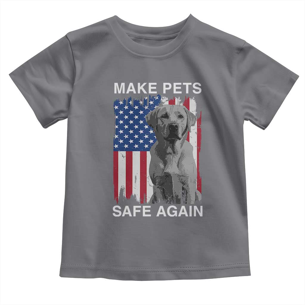 Trump Supporter Baby Shirt Make Pets Safe Again Dog Vintage American Flag TS11 Charcoal Print Your Wear