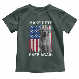Trump Supporter Baby Shirt Make Pets Safe Again Dog Vintage American Flag TS11 Dark Forest Green Print Your Wear