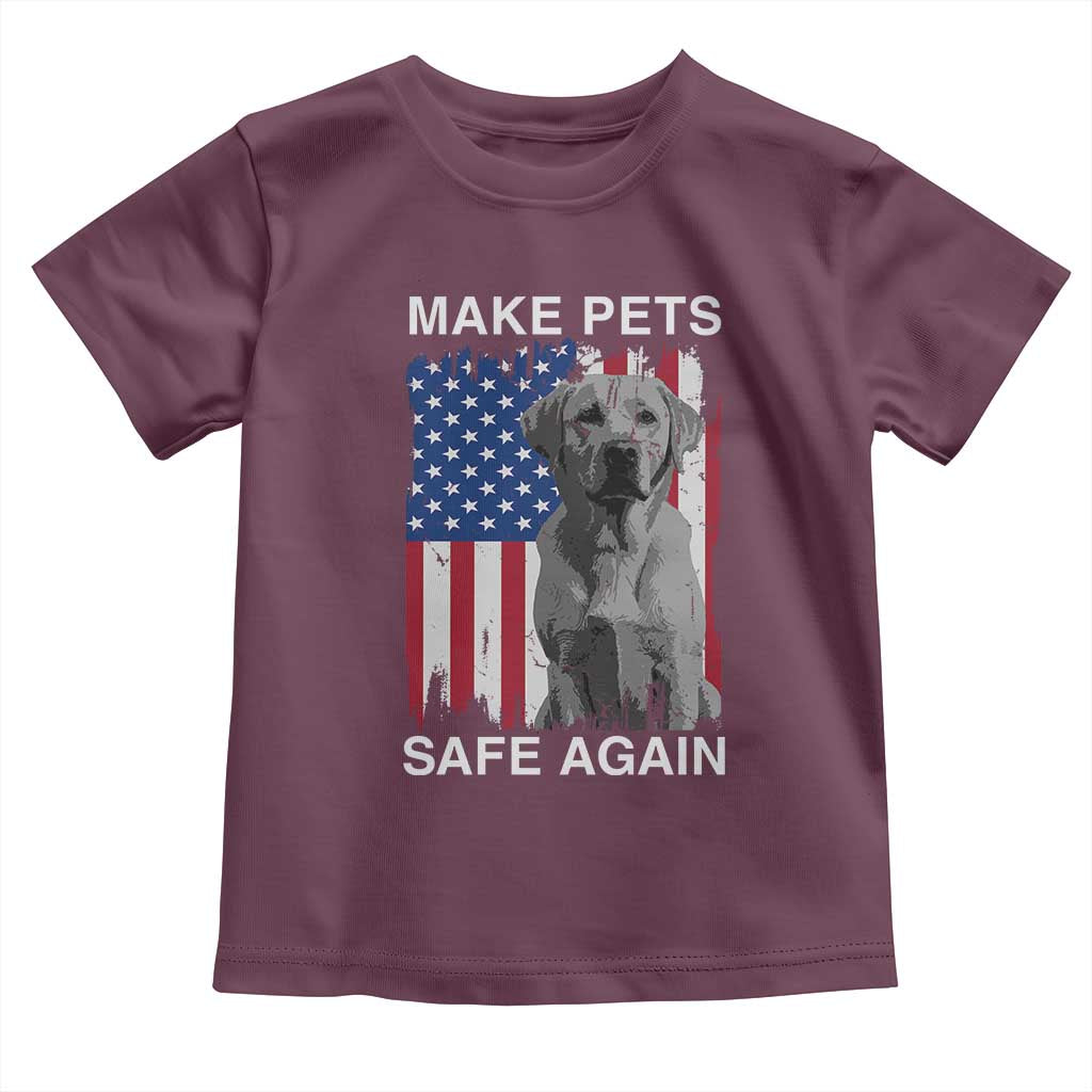 Trump Supporter Baby Shirt Make Pets Safe Again Dog Vintage American Flag TS11 Maroon Print Your Wear