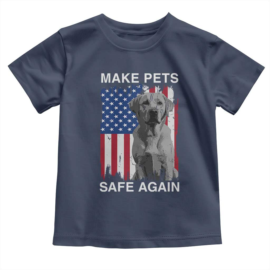 Trump Supporter Baby Shirt Make Pets Safe Again Dog Vintage American Flag TS11 Navy Print Your Wear