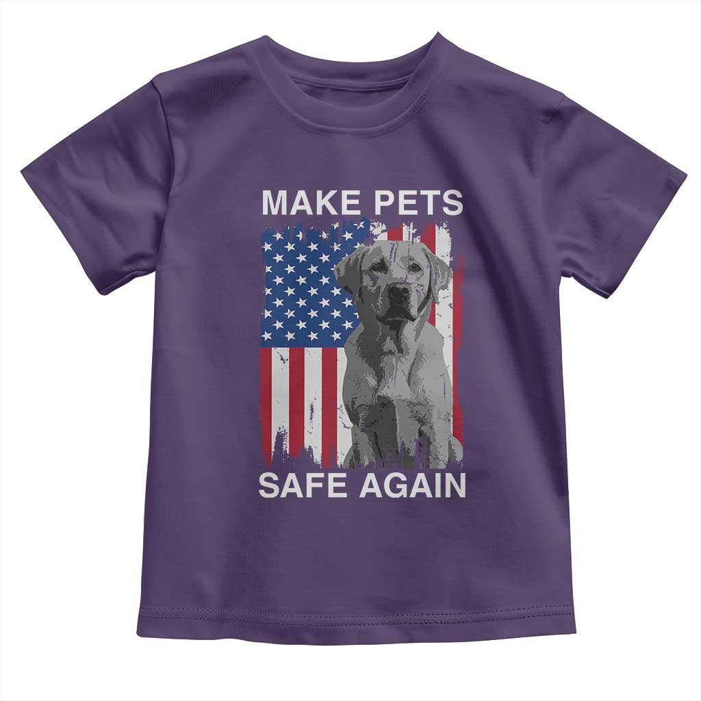 Trump Supporter Baby Shirt Make Pets Safe Again Dog Vintage American Flag TS11 Purple Print Your Wear