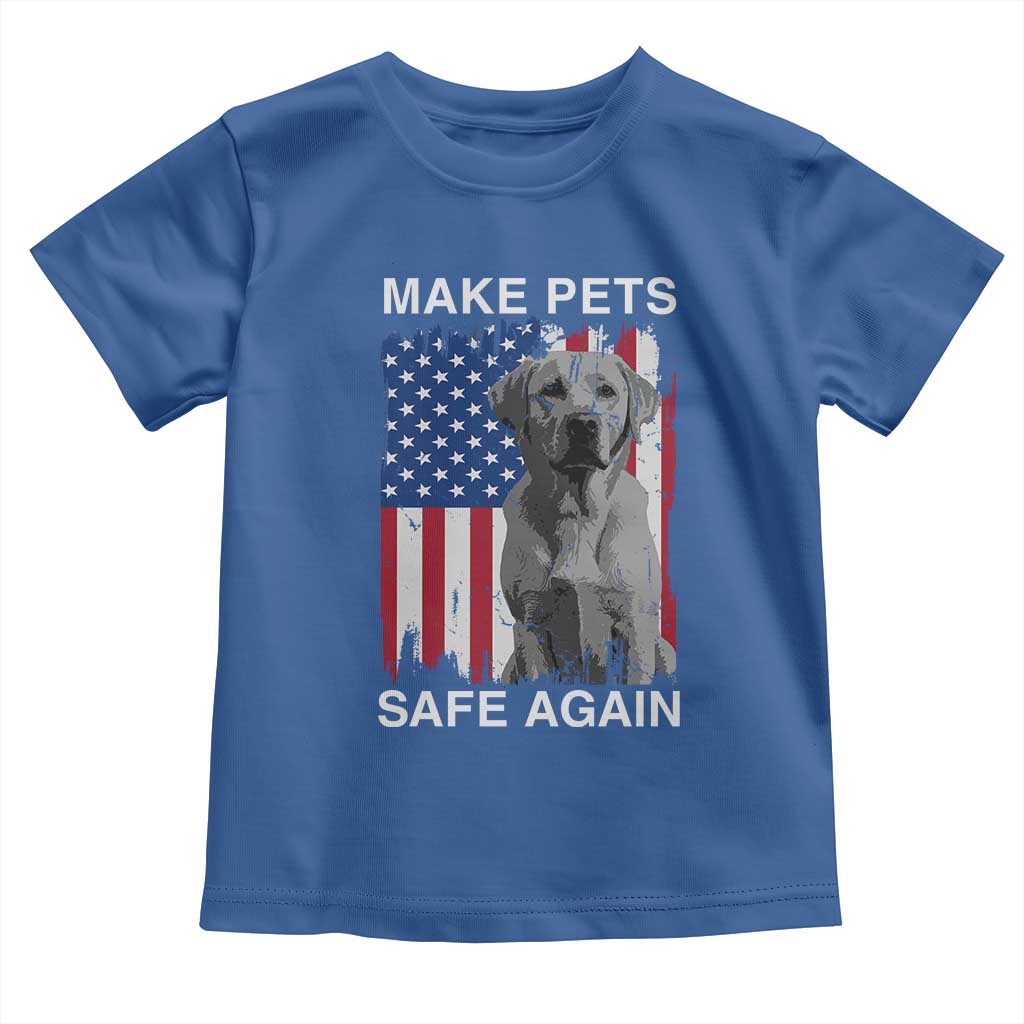 Trump Supporter Baby Shirt Make Pets Safe Again Dog Vintage American Flag TS11 Royal Blue Print Your Wear