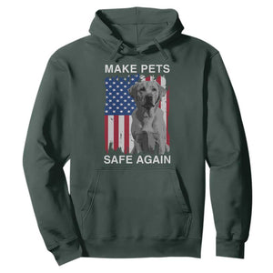 Trump Supporter Hoodie Make Pets Safe Again Dog Vintage American Flag TS11 Dark Forest Green Print Your Wear
