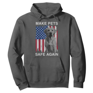 Trump Supporter Hoodie Make Pets Safe Again Dog Vintage American Flag TS11 Dark Heather Print Your Wear