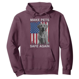 Trump Supporter Hoodie Make Pets Safe Again Dog Vintage American Flag TS11 Maroon Print Your Wear