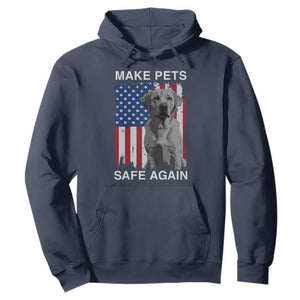Trump Supporter Hoodie Make Pets Safe Again Dog Vintage American Flag TS11 Navy Print Your Wear