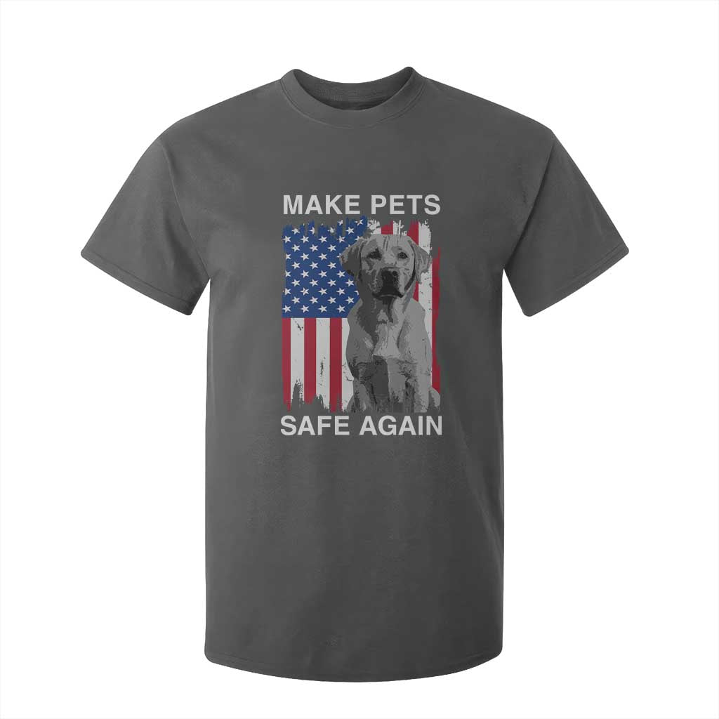 Trump Supporter T Shirt For Kid Make Pets Safe Again Dog Vintage American Flag TS11 Dark Heather Print Your Wear