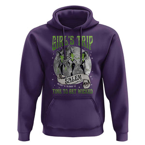 Halloween Witches Hoodie Girl's Trip Salem Time To Get Wicked Moon TS11 Purple Print Your Wear