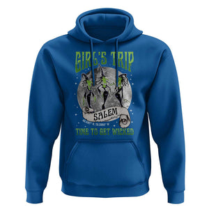 Halloween Witches Hoodie Girl's Trip Salem Time To Get Wicked Moon TS11 Royal Blue Print Your Wear