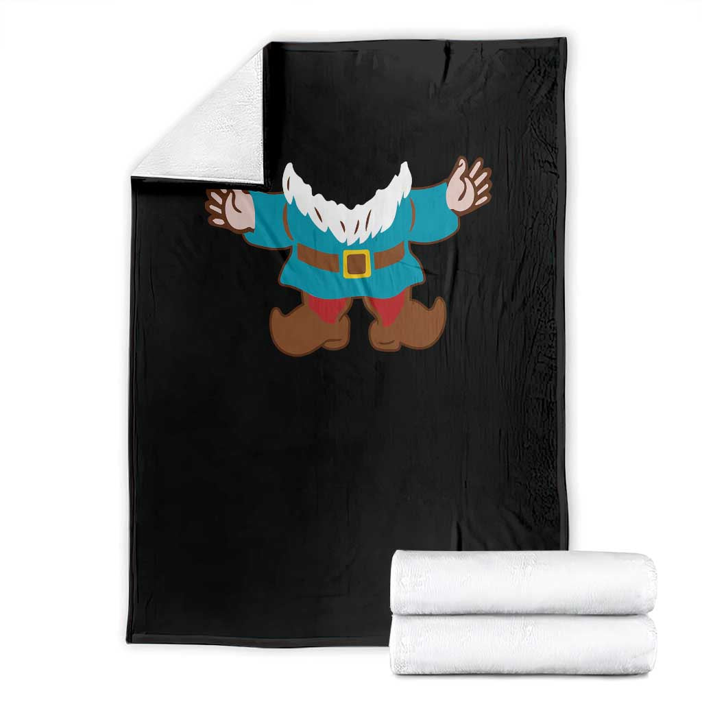 Funny Halloween Throw Blanket Garden Gnome Body Costume Beard TS11 Black Print Your Wear