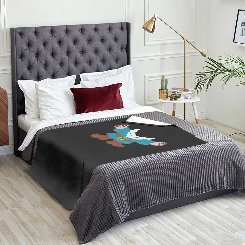 Funny Halloween Throw Blanket Garden Gnome Body Costume Beard TS11 Print Your Wear