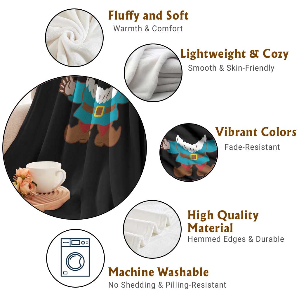 Funny Halloween Throw Blanket Garden Gnome Body Costume Beard TS11 Print Your Wear