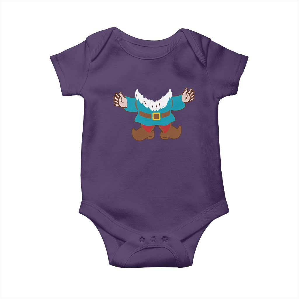 Funny Halloween Baby Onesie Garden Gnome Body Costume Beard TS11 Purple Print Your Wear