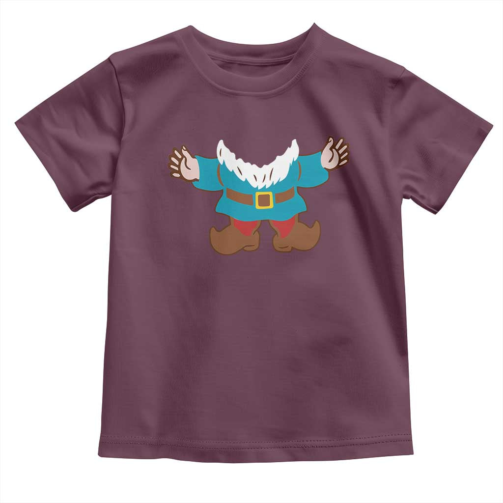 Funny Halloween Baby Shirt Garden Gnome Body Costume Beard TS11 Maroon Print Your Wear