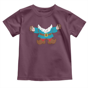 Funny Halloween Baby Shirt Garden Gnome Body Costume Beard TS11 Maroon Print Your Wear