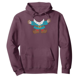 Funny Halloween Hoodie Garden Gnome Body Costume Beard TS11 Maroon Print Your Wear