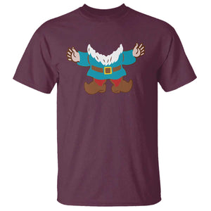 Funny Halloween T Shirt Garden Gnome Body Costume Beard TS11 Maroon Print Your Wear