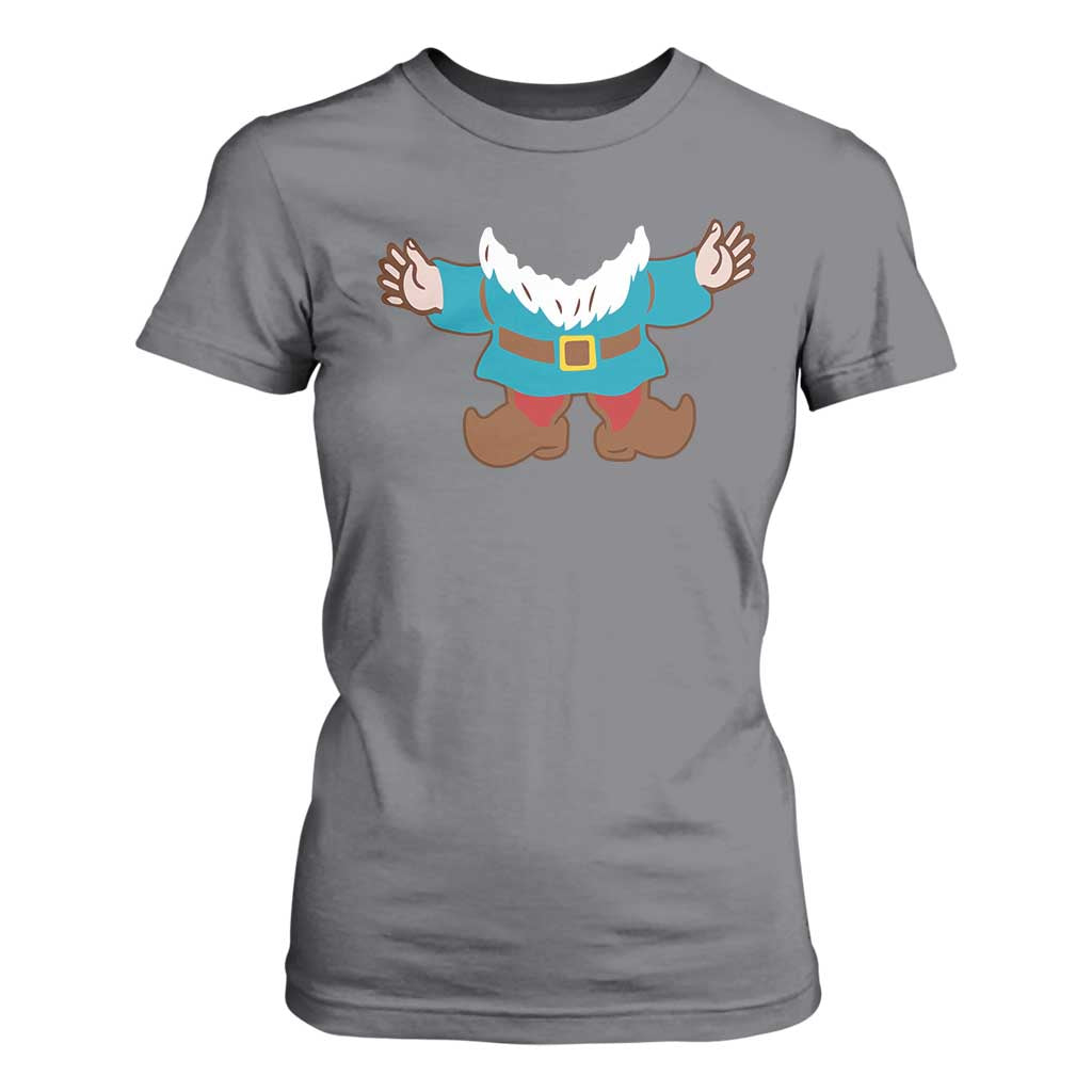 Funny Halloween T Shirt For Women Garden Gnome Body Costume Beard TS11 Charcoal Print Your Wear